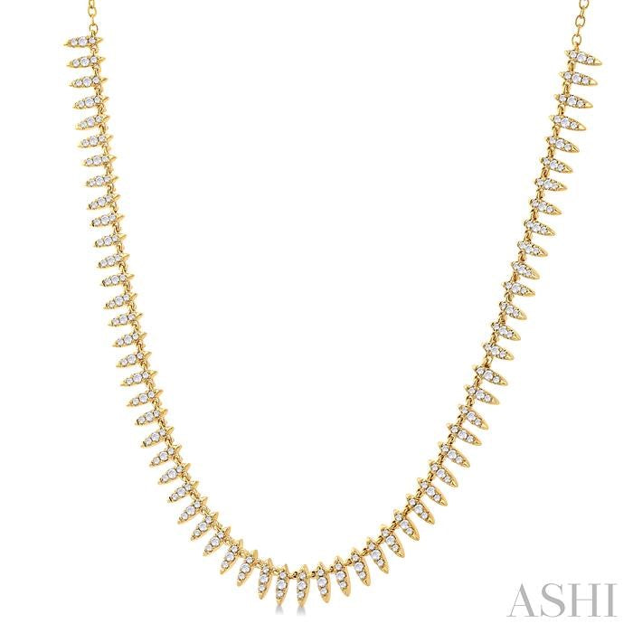Spike Diamond Fashion Necklace