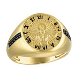 Bulova Sterling Silver 925 Luxury Jewelry Mens Ring