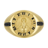 Bulova Sterling Silver 925 Luxury Jewelry Mens Ring