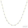 Bezel Set Diamond Station Necklace