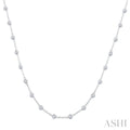 Bezel Set Diamond Station Necklace