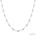 Bezel Set Diamond Station Necklace