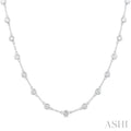Bezel Set Diamond Station Necklace