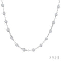 Bezel Set Diamond Station Necklace