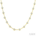 Bezel Set Diamond Station Necklace