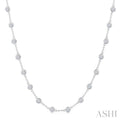 Bezel Set Diamond Station Necklace