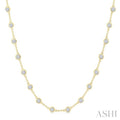 Bezel Set Diamond Station Necklace