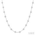 Bezel Set Diamond Station Necklace