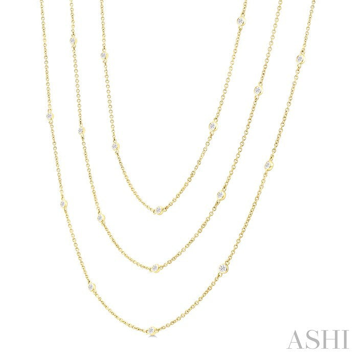 Diamond Station Long Necklace