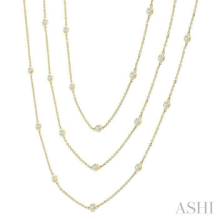 Diamond Station Long Necklace