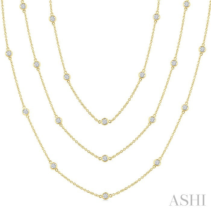 Diamond Station Long Necklace