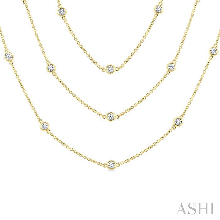 Diamond Station Long Necklace