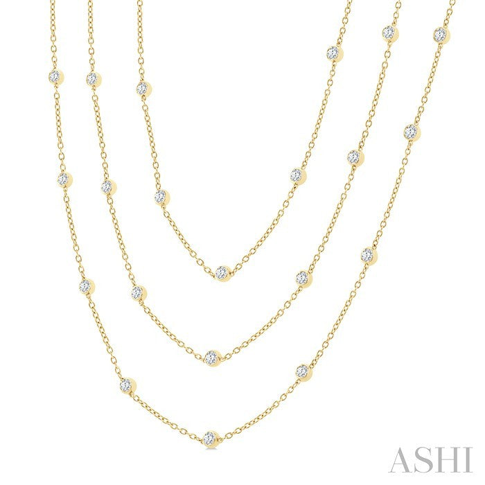 Diamond Station Long Necklace