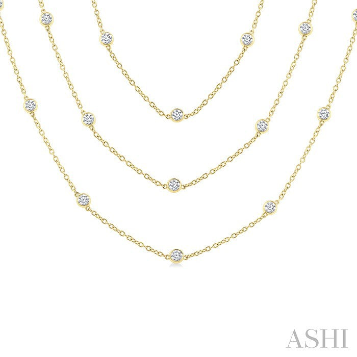 Diamond Station Long Necklace