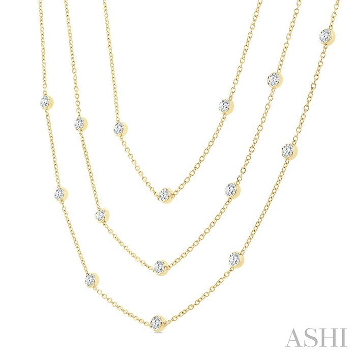 Diamond Station Long Necklace