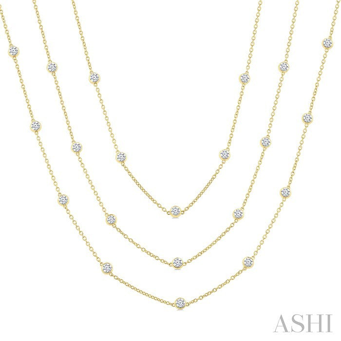 Diamond Station Long Necklace
