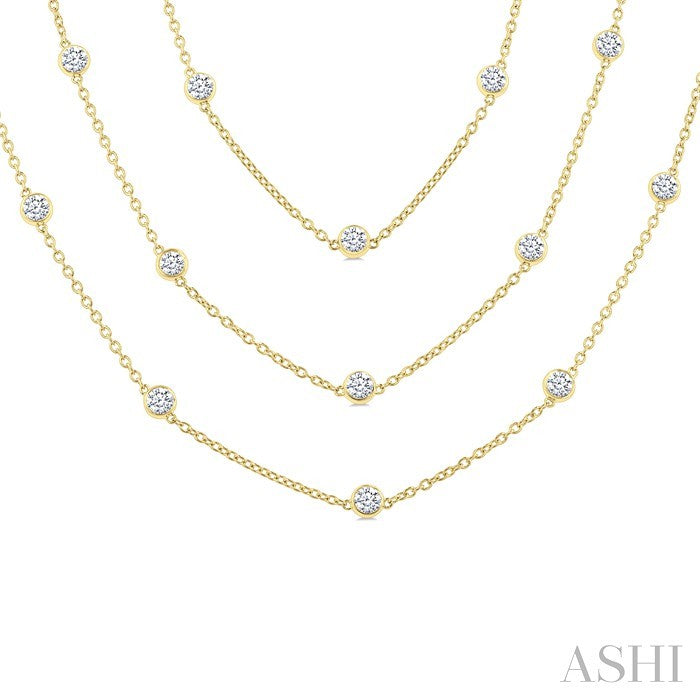 Diamond Station Long Necklace