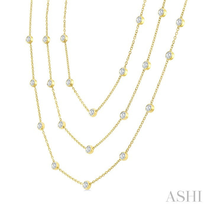 Diamond Station Long Necklace