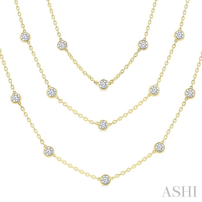 Diamond Station Long Necklace