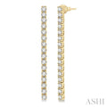 Diamond Tennis Long Earrings
