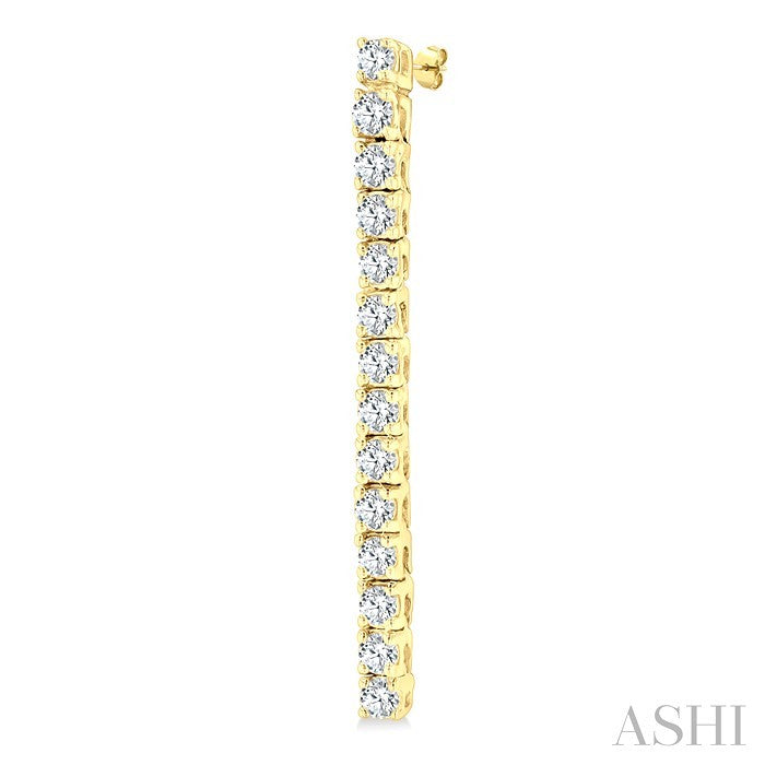 Diamond Tennis Long Earrings