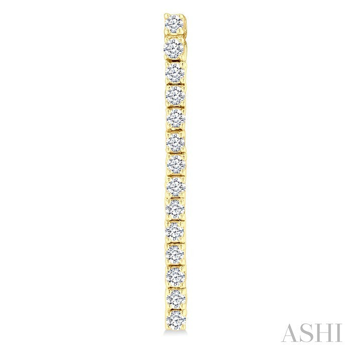 Diamond Tennis Long Earrings