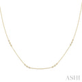 3 Stone Diamond Station Necklace
