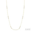3 Stone Diamond Station Necklace