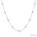 Pearl & Diamond Station Necklace