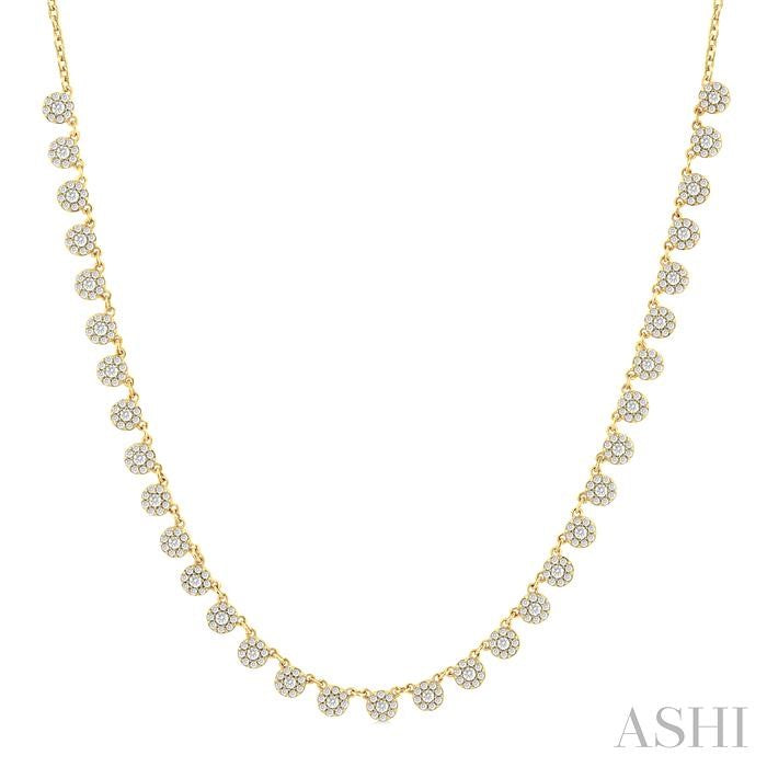 Halfway Cluster Diamond Necklace