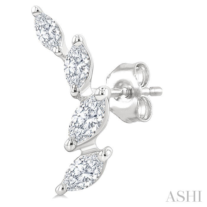 Marquise Shape Diamond Fashion Ear Climbers
