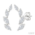 Marquise Shape Diamond Fashion Ear Climbers