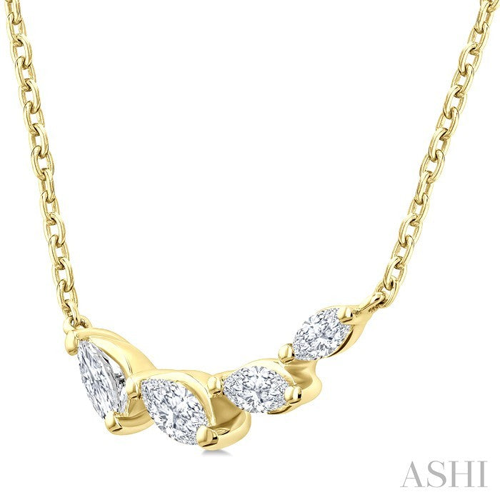Marquise Shape Diamond Fashion Necklace