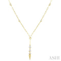 Paperclip Diamond Station Y Necklace