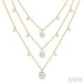 Round Shape Lovebright Diamond Layered Necklace
