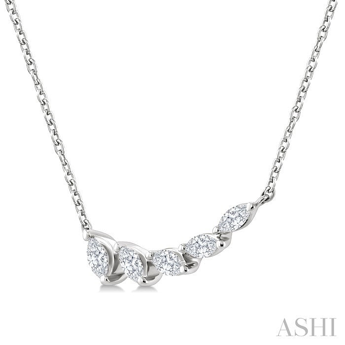 Marquise Shape Diamond Fashion Necklace