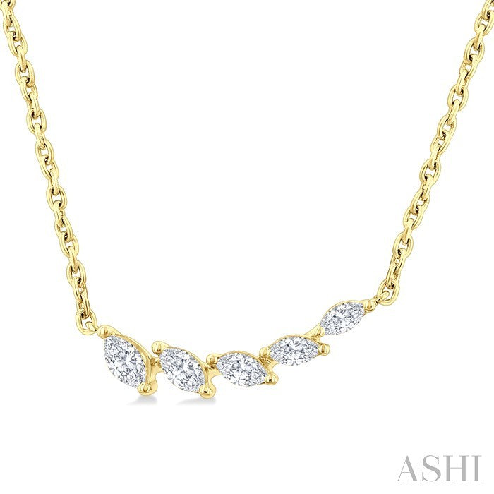 Marquise Shape Diamond Fashion Necklace