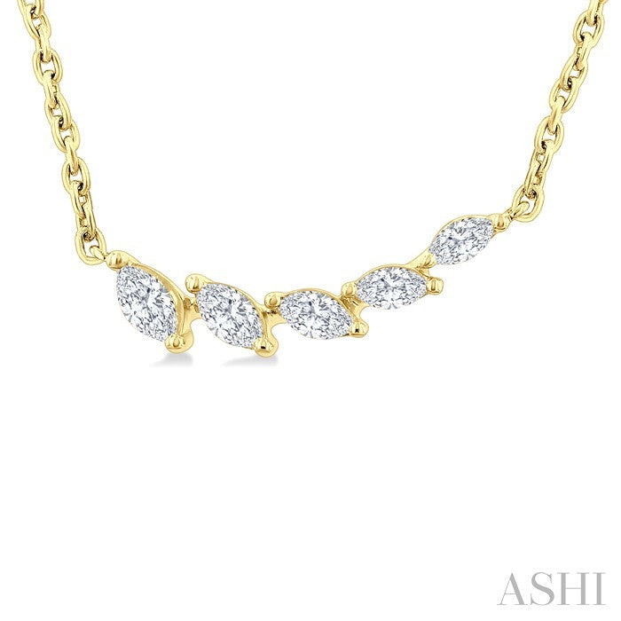 Marquise Shape Diamond Fashion Necklace