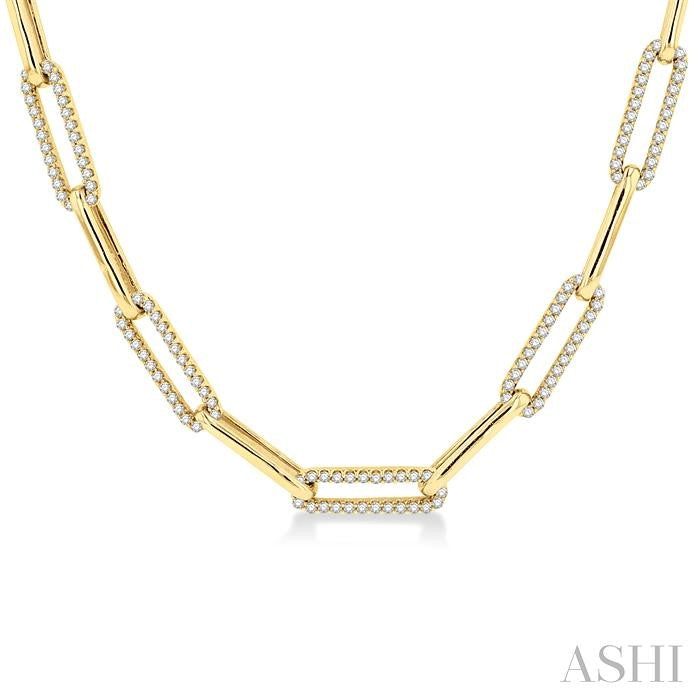 Paperclip Diamond Fashion Necklace