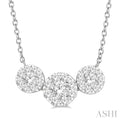 Round Shape Past Present & Future Lovebright Essential Diamond Necklace