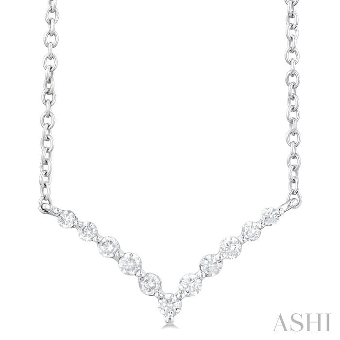 Chevron Petite Diamond Fashion Necklace