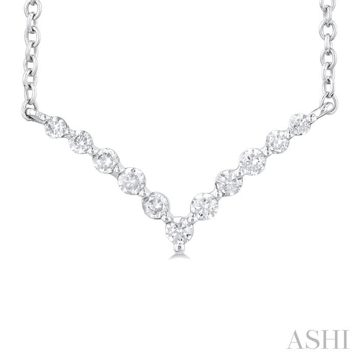 Chevron Petite Diamond Fashion Necklace
