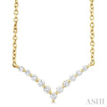 Chevron Petite Diamond Fashion Necklace