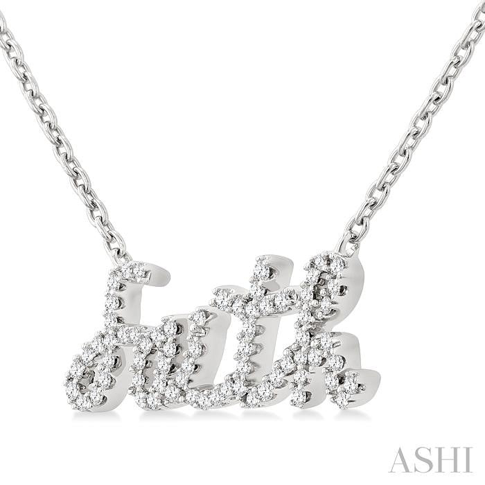 Script 'faith' Diamond Name Necklace
