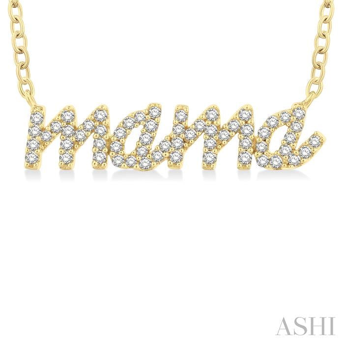 Script 'mama' Diamond Name Necklace