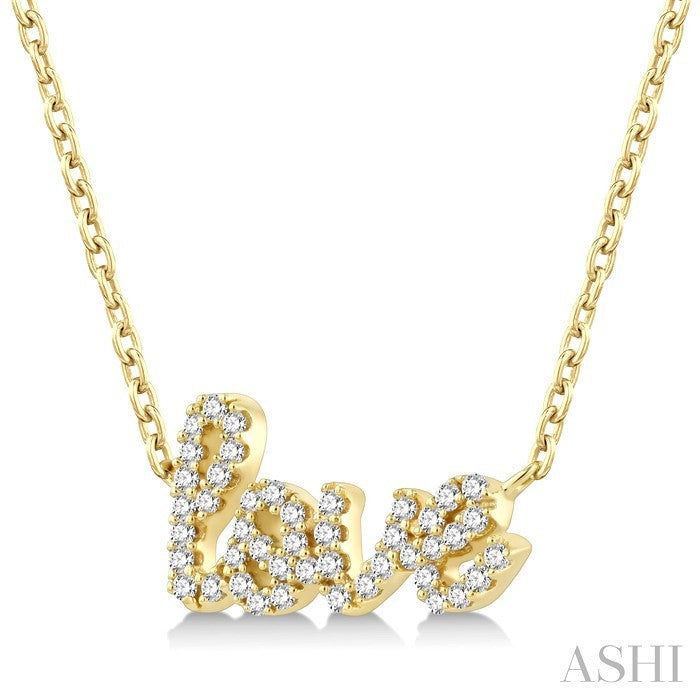 Script 'love' Diamond Name Necklace
