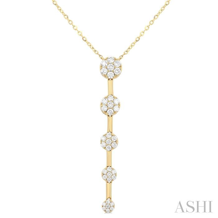 Vertical Bar Graduated Diamond Necklace