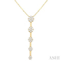 Vertical Bar Graduated Diamond Necklace