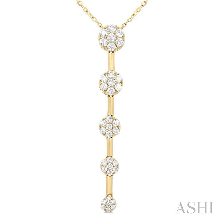 Vertical Bar Graduated Diamond Necklace