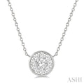 Round Shape Bezel Set Lovebright Essential Diamond Pendant